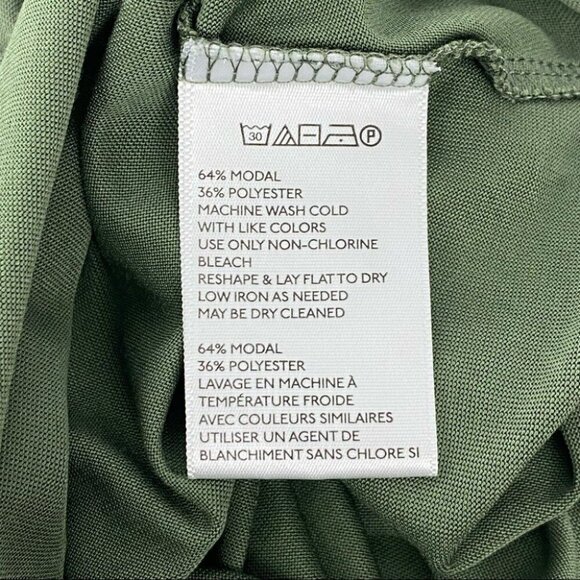 Silence + Noise Green Modal Short Sleeve Scoop Neck Business Career Dress XS/C32 - Picture 9 of 9